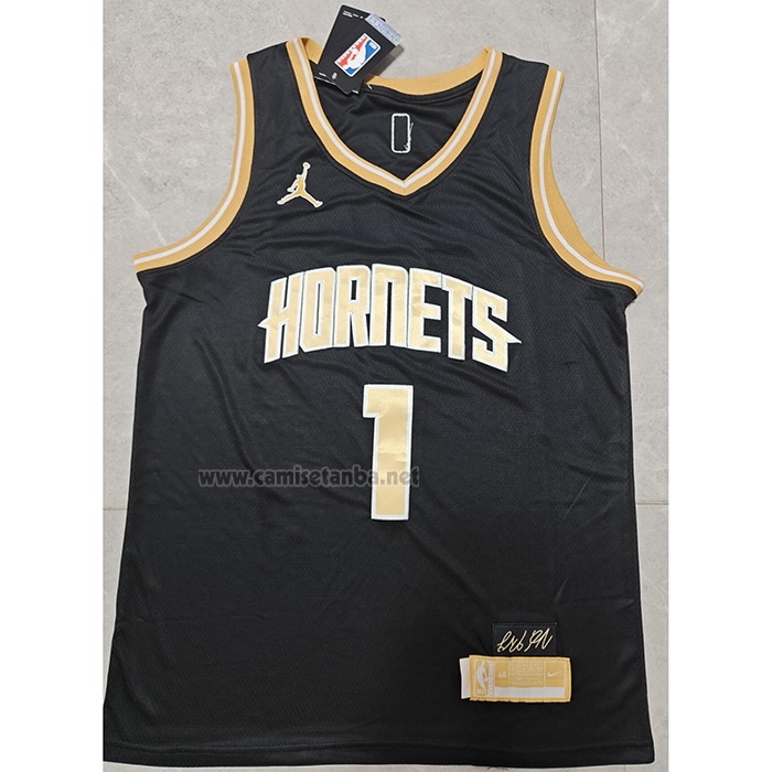 Camiseta Charlotte Hornets LaMelo Ball #1 Select Series Oro Negro